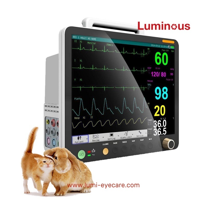 15 inch Screen Pet Monitor with Multiparameter Capnograph IBP Vital Signs,Animal Patient Monitor,VET Patient Monitor Veterinary Equipment