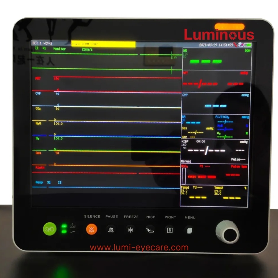 15 inch Screen Pet Monitor with Multiparameter Capnograph IBP Vital Signs,Animal Patient Monitor,VET Patient Monitor Veterinary Equipment