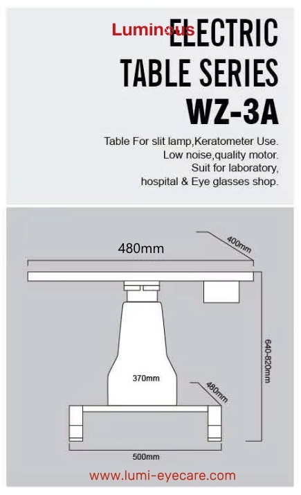 Motorized Table for Refractometer Lensmeter Slit Lamp Table WZ-3A Small Lift Table Ophthalmic Equipment Ophthmology Instrument
