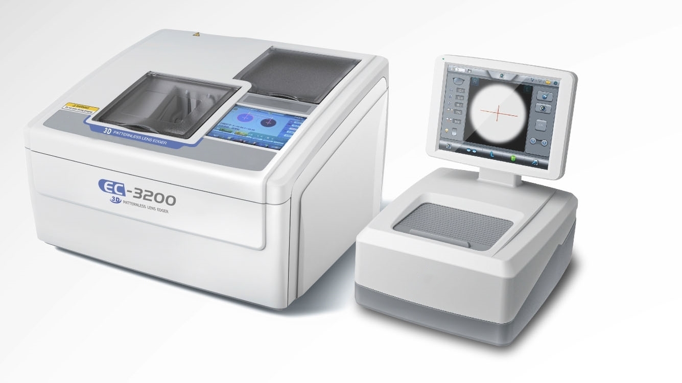 Automatic Lens Edger Patternless AutoLens Edging Machine With Scanner and Frame Tracer  EC-3200+CT-700+LT-800 Auto Lens Edger ( Lens Groover Function optional) 