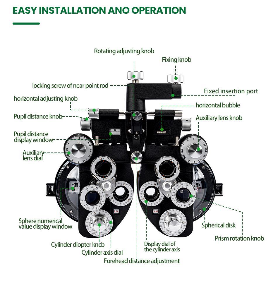 VT-10C Optical View Tester Portable Manual Phoropter Hot Sale Portable Vision Tester Portable Phoropter