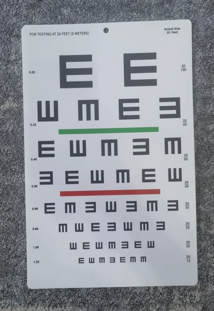 Customization Vision Eye Test Chart with E Charts, C Chart, Optical ...