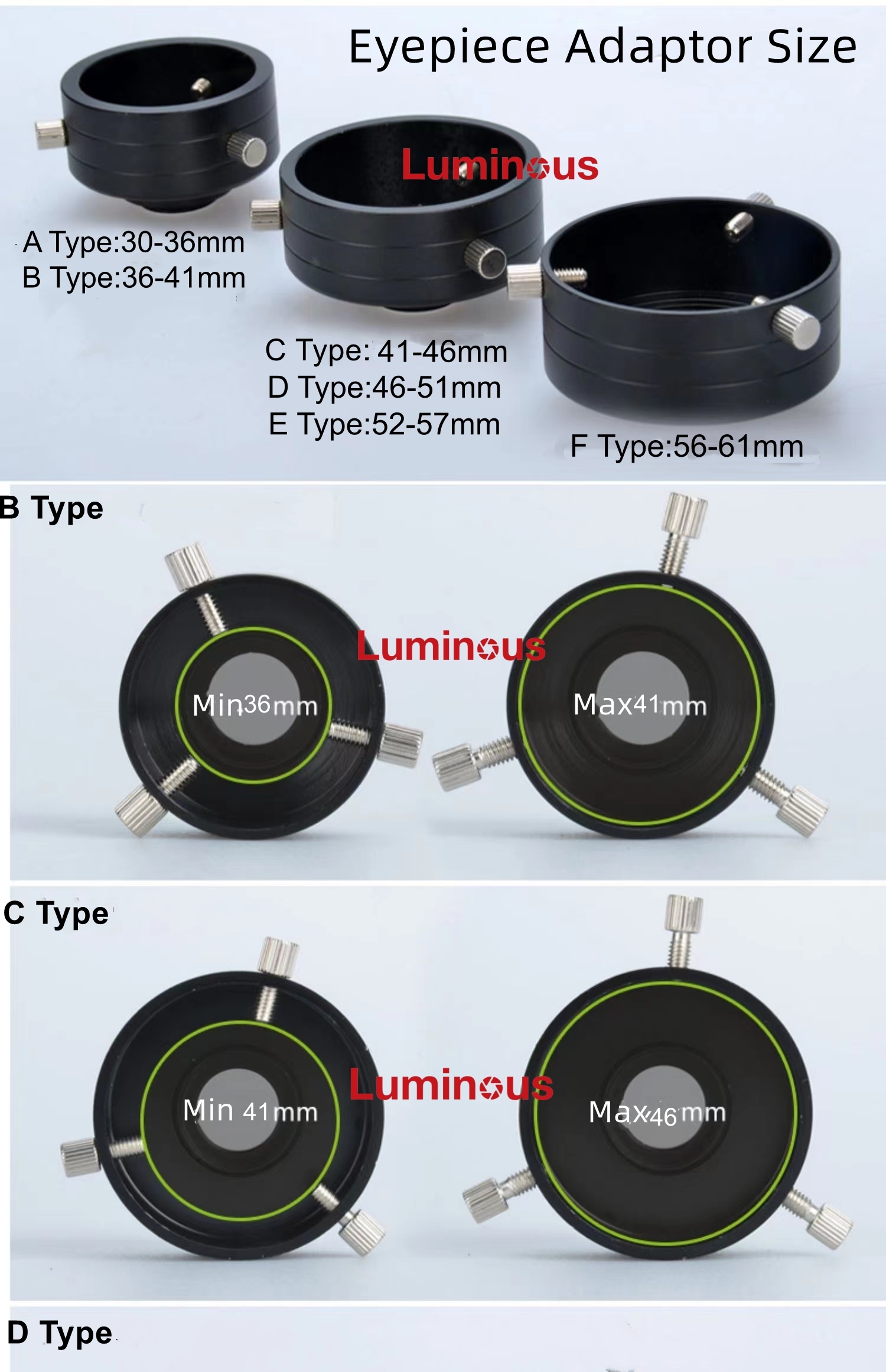 Digital Eyepiece Adapter for Slit lamp Telescope Adapter connect with Phone Connection Mobile Phone Adapter for Portable slit lamp