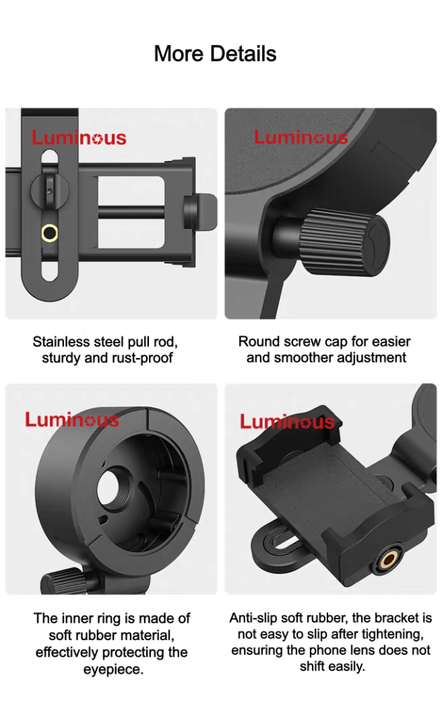 Universal Digital Eyepiece Adapter for Slit lamp Telescope Adapter connect with Phone Connection Mobile Phone Adapter for Portable slit lamp