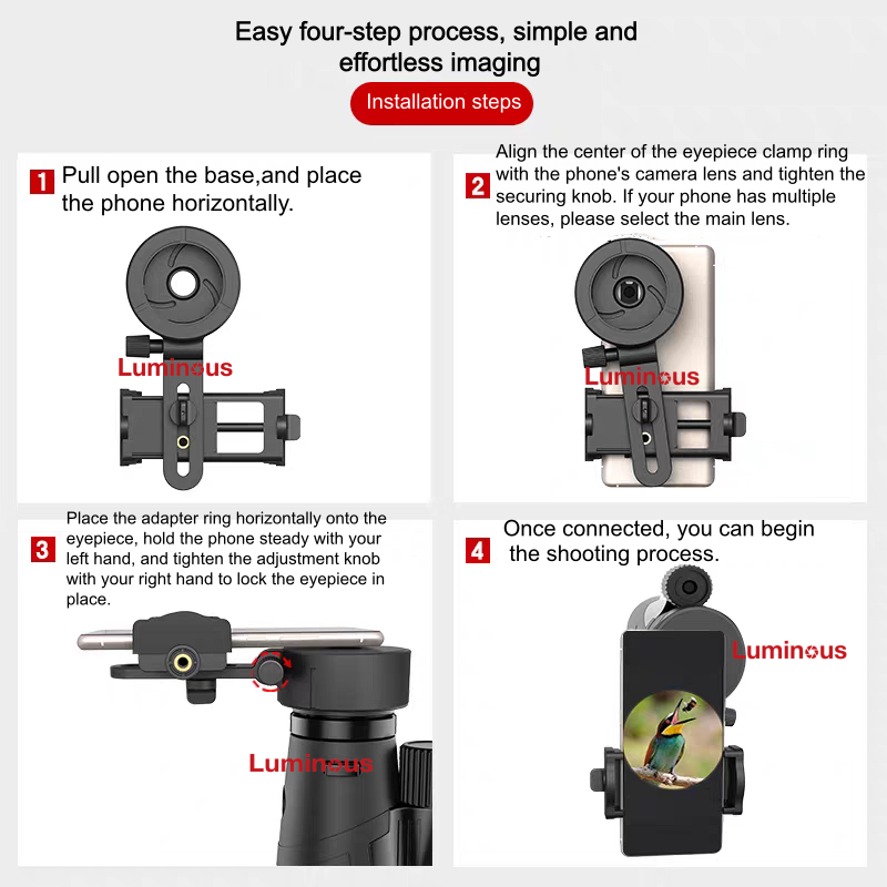 Universal Digital Eyepiece Adapter for Slit lamp Telescope Adapter connect with Phone Connection Mobile Phone Adapter for Portable slit lamp