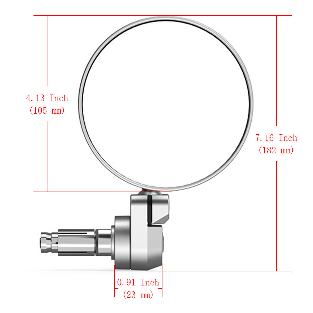Adjustable Cafe Racer Handlebar End Side Mirror