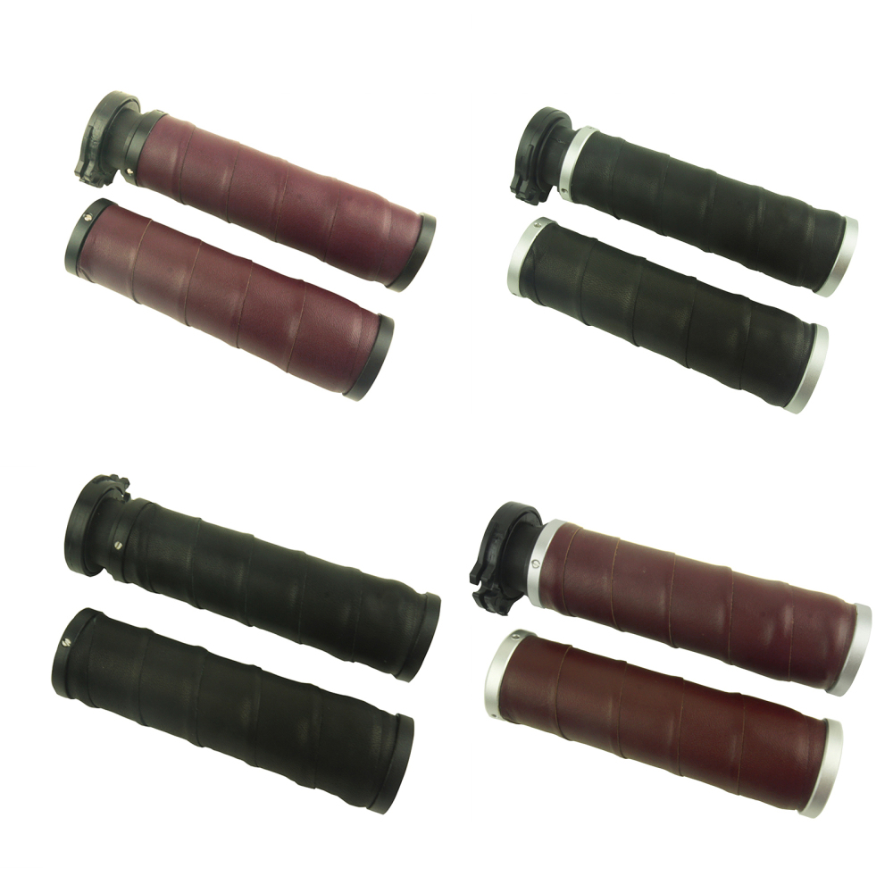 Genuine Leather Cafe Racer Handle Grip