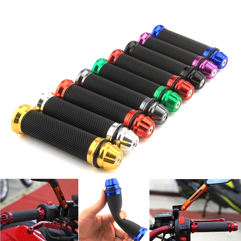 Non-slip 7/8" Motorcycle Handle Bar Grips for Cafe Racer