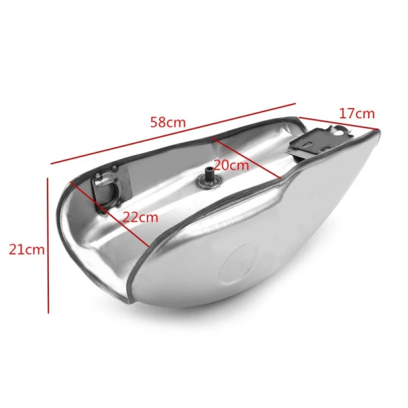 10L/2.64GAL Retro Cafe Racer Gas Tank