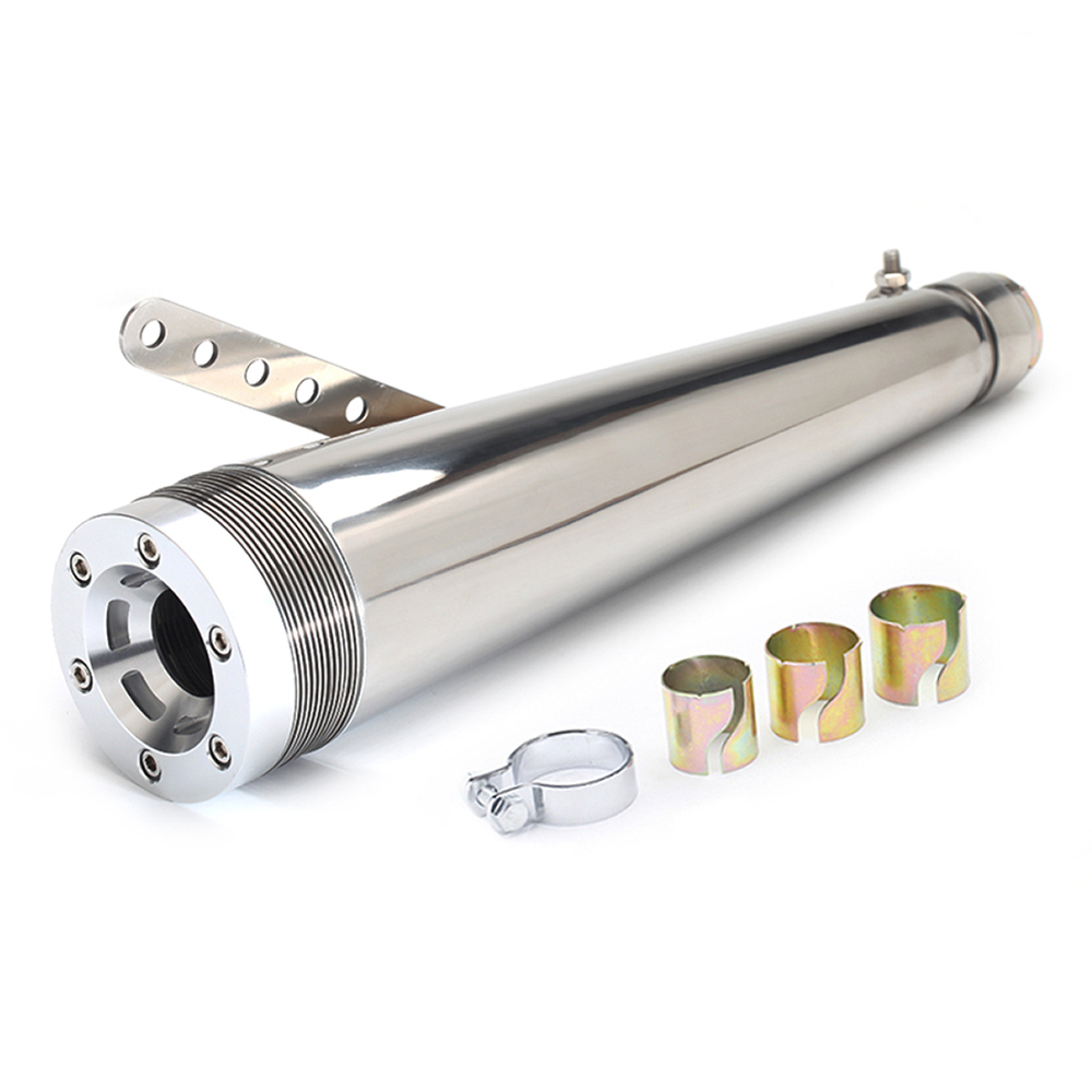 38-45mm Chrome Cafe Racer Exhaust Muffler