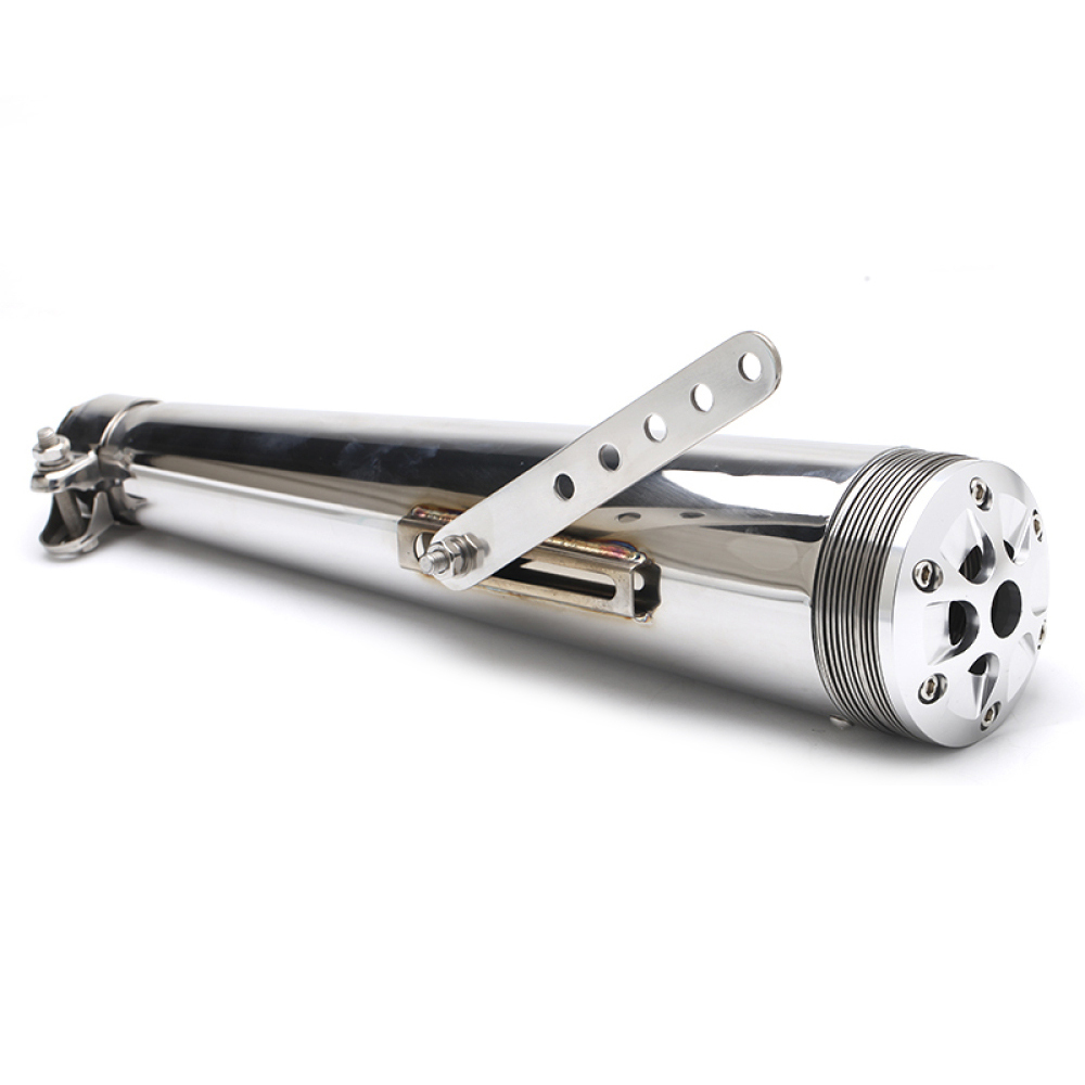 38-45mm Chrome Cafe Racer Exhaust Muffler