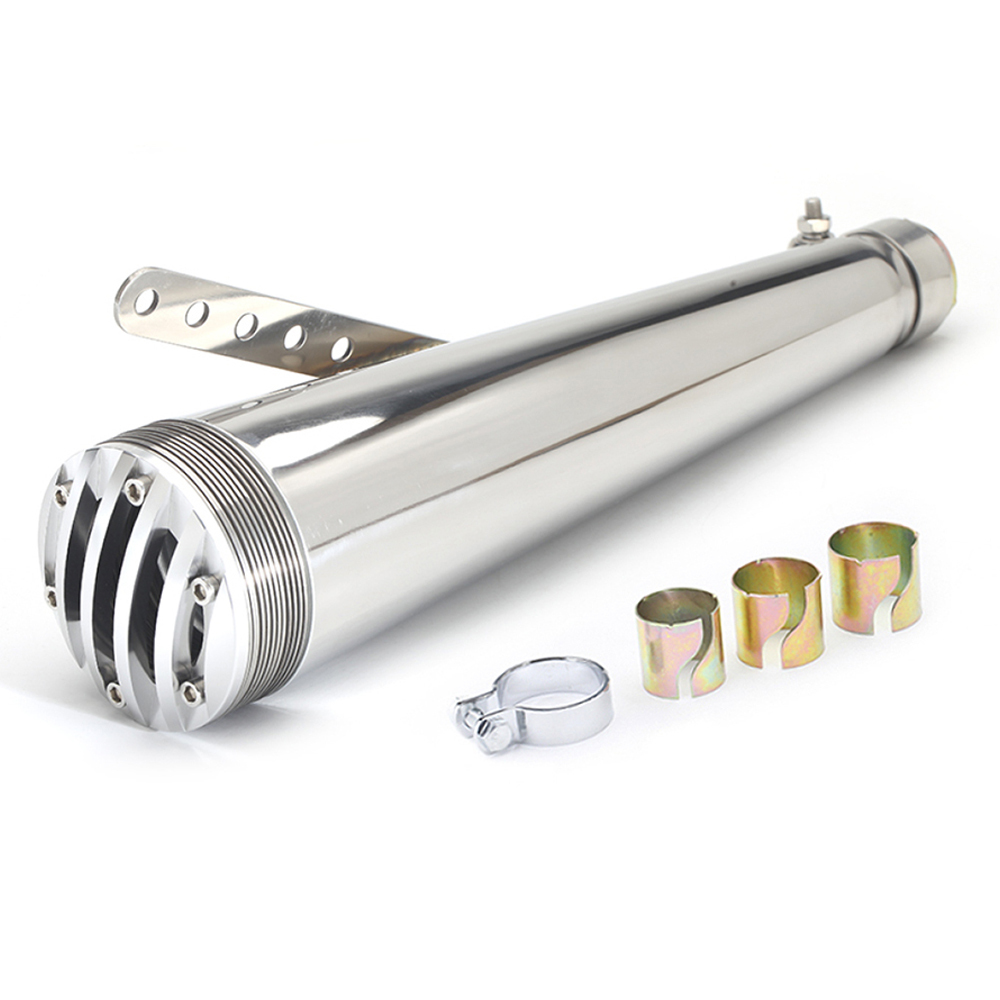 38-45mm Chrome Cafe Racer Exhaust Muffler
