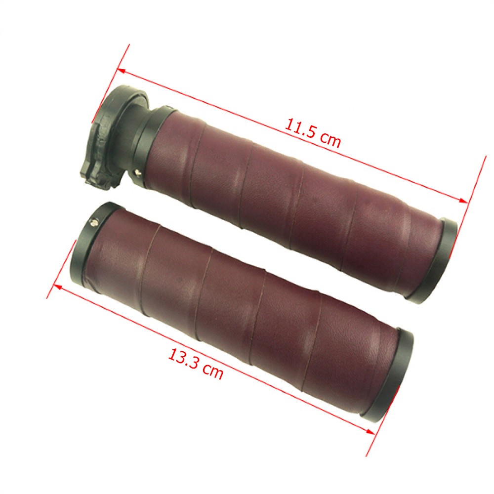 Genuine Leather Cafe Racer Handlebar Grips