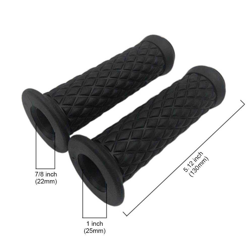 Vintage Cafe Racer Motorcycle Bar Grips with Cap