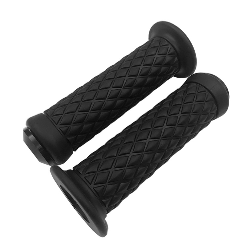 Vintage Cafe Racer Motorcycle Bar Grips with Cap