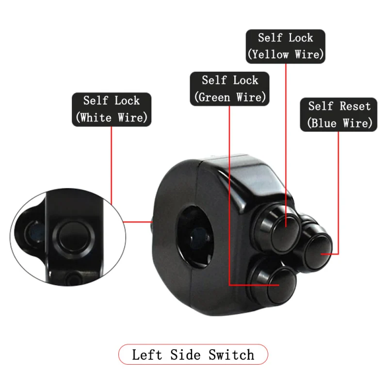 Cafe Racer Motorcycle Handlebar Switch (22mm 7/8 inch)
