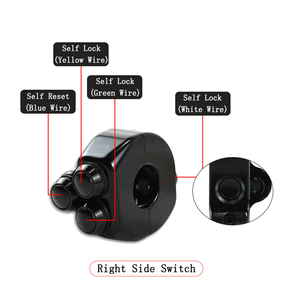 Universal Motorcycle Handlebar Control Switch Assemblies - Left