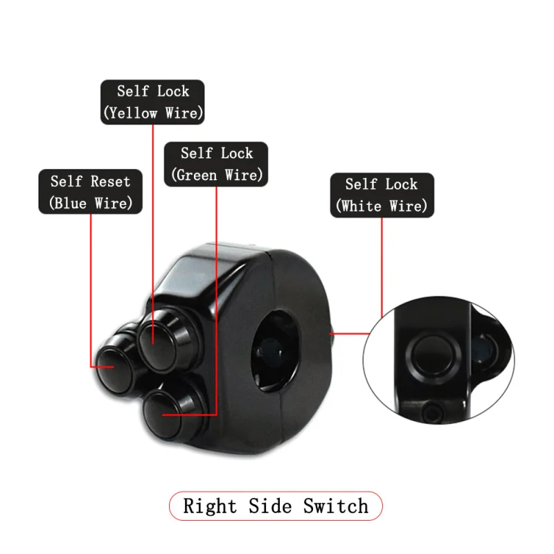 Cafe Racer Motorcycle Handlebar Switch (22mm 7/8 inch)