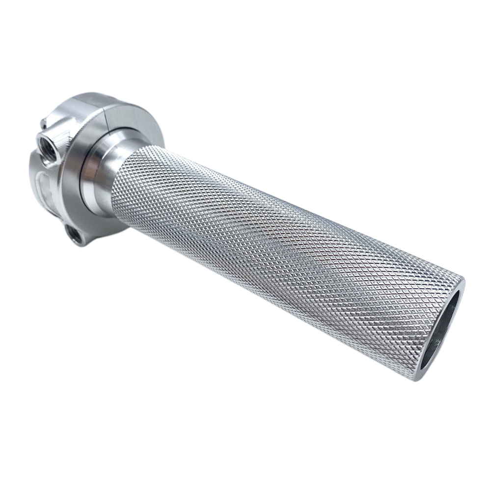 7/8" 22mm CNC Machined Aluminum Motorcycle Throttle Grip Assembly (Single / Dual Cable)