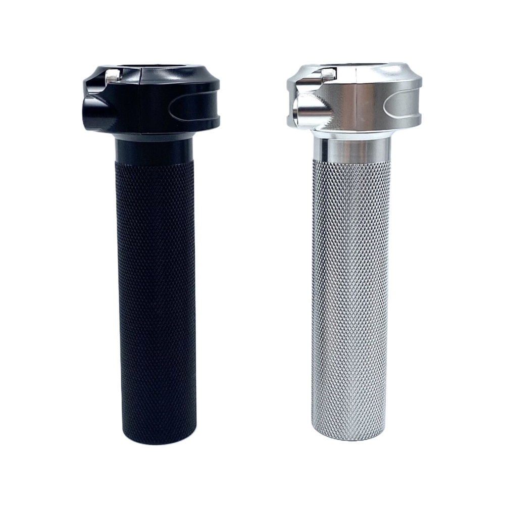 7/8" 22mm CNC Machined Aluminum Motorcycle Throttle Grip Assembly (Single / Dual Cable)