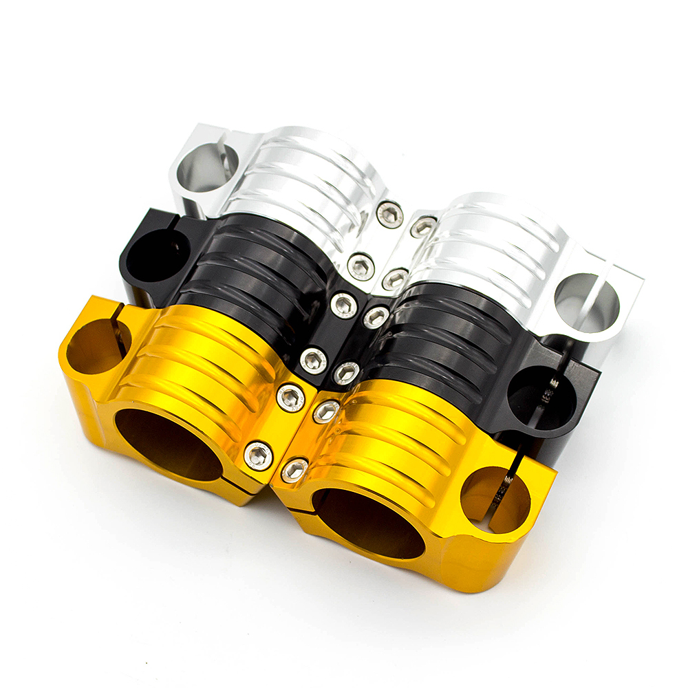 7/8" 22mm CNC Aluminum Motorcycle Handlebar Clamp Bar Holder for Cafe Racer