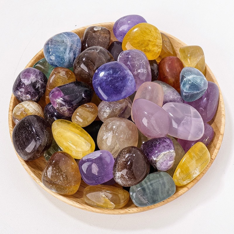 1PC 2-3CM Natural Crystal Quartz Amethyst Gravel Polished Healing Tumbled Gemstone Rolling Stone Specimen Reiki for Aquarium Decorate