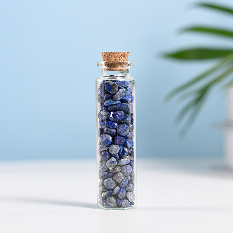 Crystal Drifting Bottle Natural Stone Energy Ornament Grape Stone Red Agate DIY Jewelry Home Decoration Gift Gemstone crystal