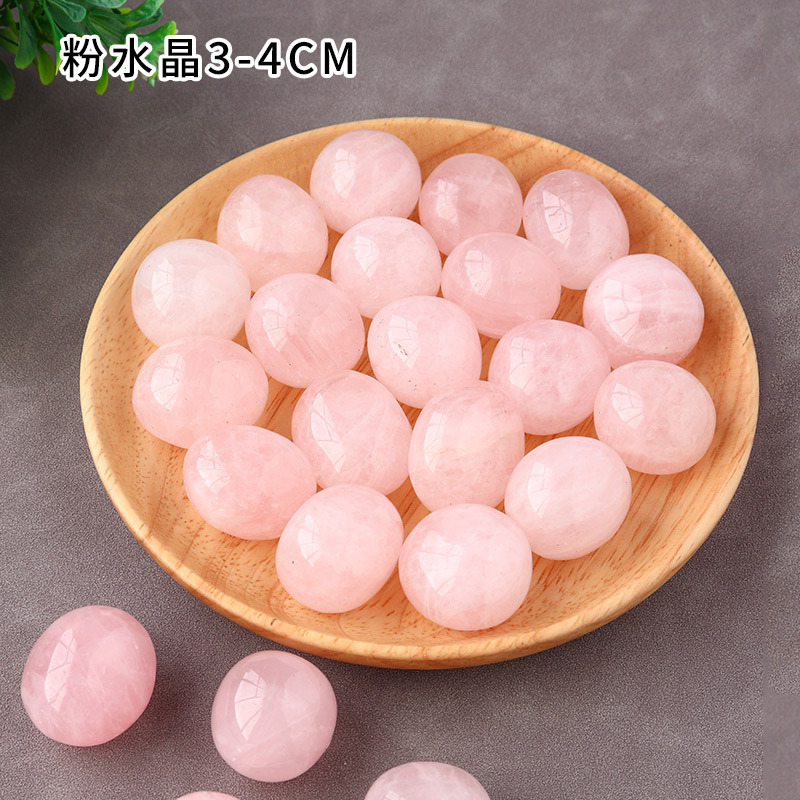 Natural Crystal Pink Gemstone Rose Quartz Tumble Stone Gravel Rock Mineral Specimen Decoration Energy Stone