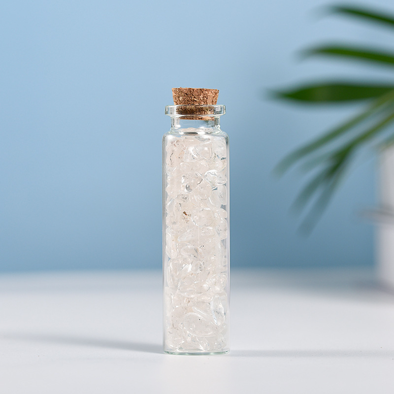 Crystal Drifting Bottle Natural Stone Energy Ornament Grape Stone Red Agate DIY Jewelry Home Decoration Gift Gemstone crystal