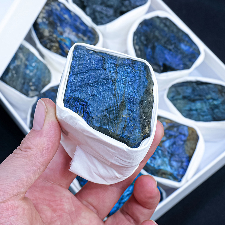 9pcs/set Natural Quartz Raw Stone Energy Collection Box Crystal Specimen Geography Teaching Decoration Gift