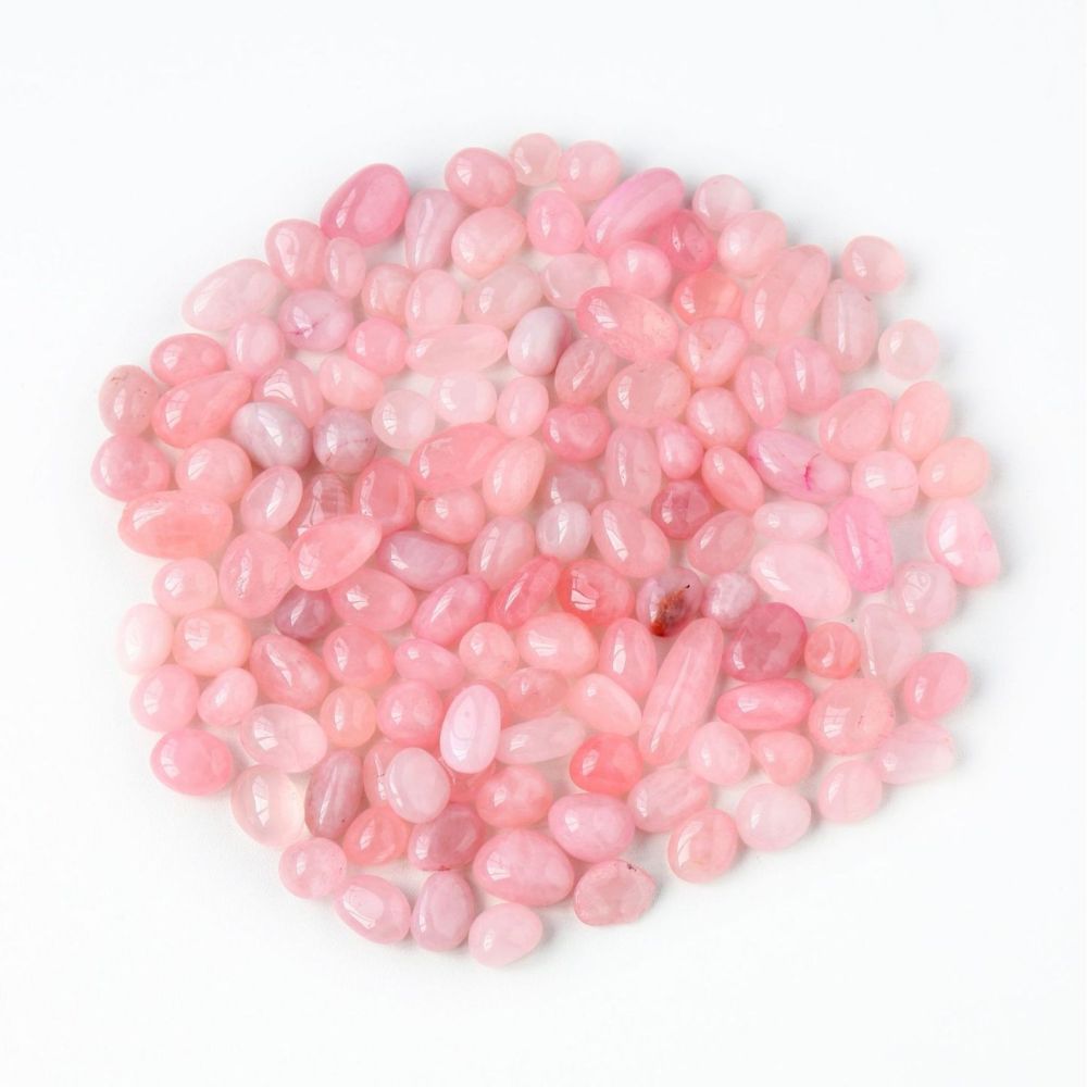 Natural Crystal Pink Gemstone Rose Quartz Tumble Stone Gravel Rock Mineral Specimen Decoration Energy Stone