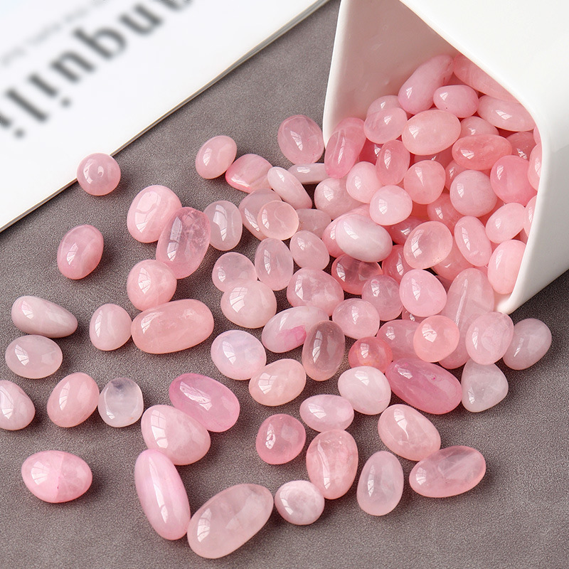 Natural Crystal Pink Gemstone Rose Quartz Tumble Stone Gravel Rock Mineral Specimen Decoration Energy Stone