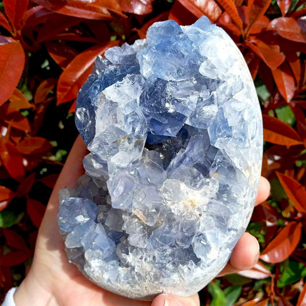 1pc Natural Celestite Cluster Crystal Raw Stone Ornaments Reiki Healing Kyanite Gem Quartz Collection Decoration