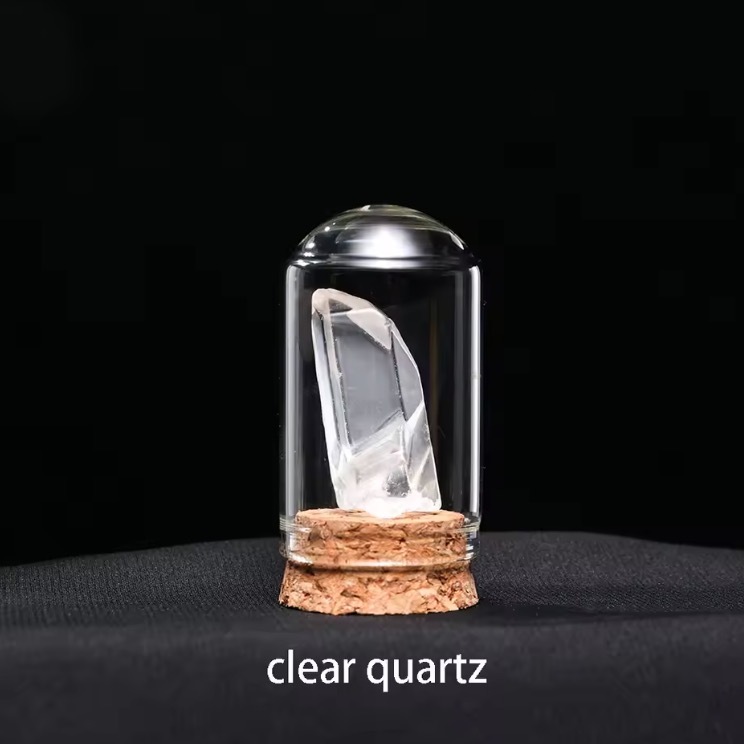 Natural Crystal Mineral Specimen Collection Bottle Rose Quartz Healthy Raw Stone Energy Quartz Home Decoration