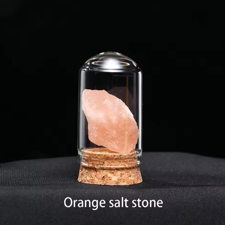 Natural Crystal Mineral Specimen Collection Bottle Rose Quartz Healthy Raw Stone Energy Quartz Home Decoration