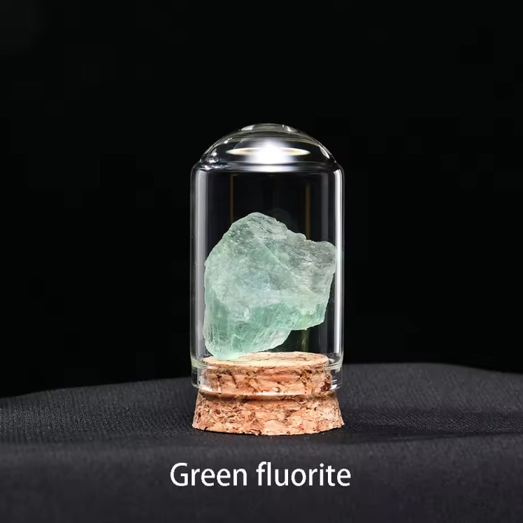 Natural Crystal Mineral Specimen Collection Bottle Rose Quartz Healthy Raw Stone Energy Quartz Home Decoration