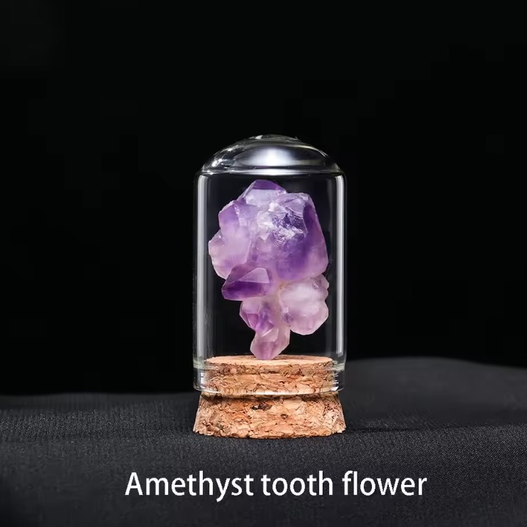 Natural Crystal Mineral Specimen Collection Bottle Rose Quartz Healthy Raw Stone Energy Quartz Home Decoration