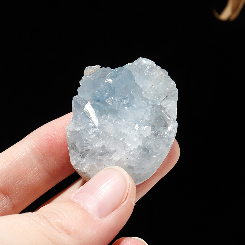 1pc Natural Celestite Cluster Crystal Raw Stone Ornaments Reiki Healing Kyanite Gem Quartz Collection Decoration