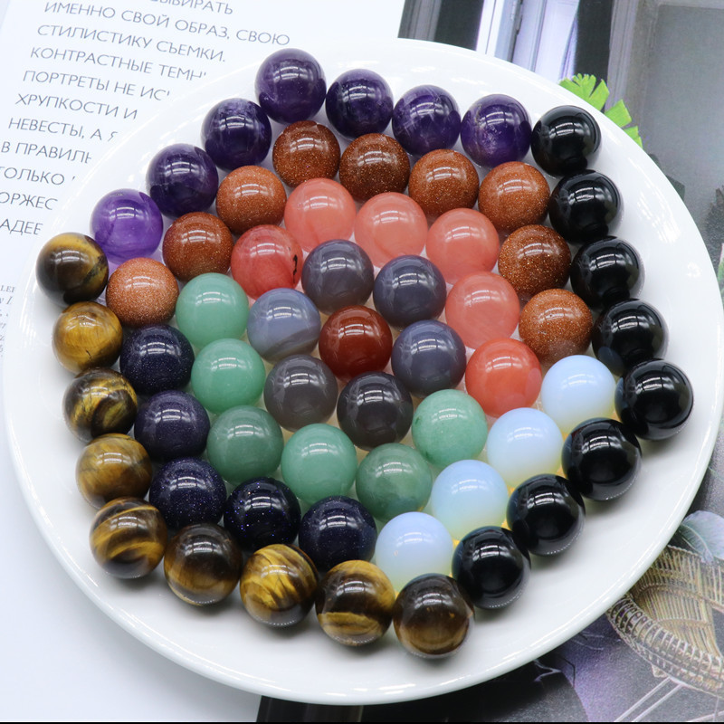 Non-porous-ball 16mm round ball natural amethyst agate diy non-porous stone round beads