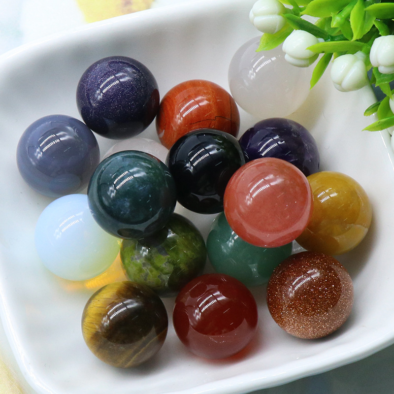 Non-porous-ball 16mm round ball natural amethyst agate diy non-porous stone round beads