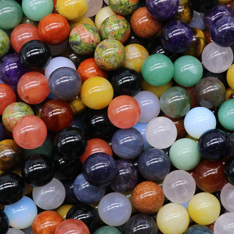 Non-porous-ball 16mm round ball natural amethyst agate diy non-porous stone round beads