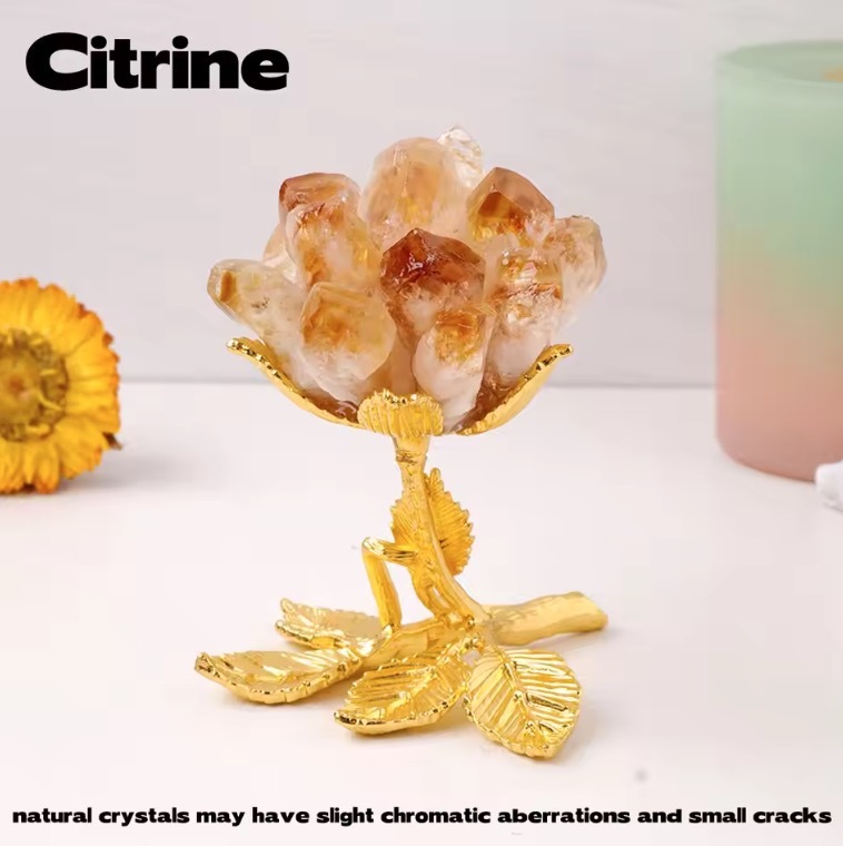 Natural crystal cluster flower crystal tree ornaments crystal raw stone single crystal DIY flower tree