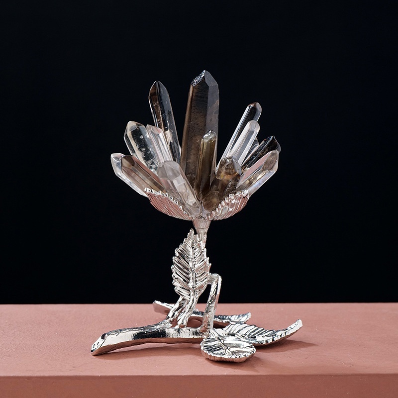 Natural crystal cluster flower crystal tree ornaments crystal raw stone single crystal DIY flower tree