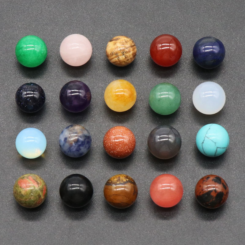 12MM round beads without holes natural stone crystal beads mini balls semi-precious stones diy stone jewelry materials