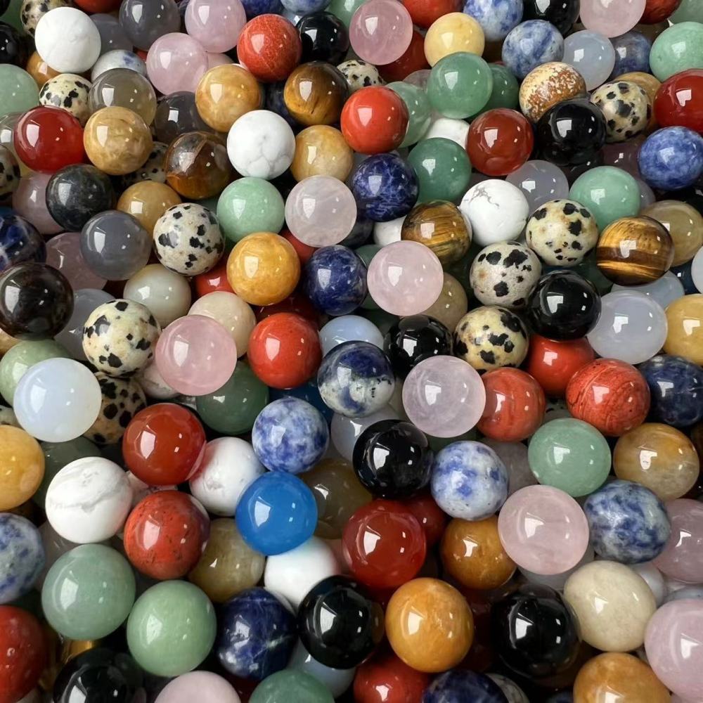 12MM round beads without holes natural stone crystal beads mini balls semi-precious stones diy stone jewelry materials