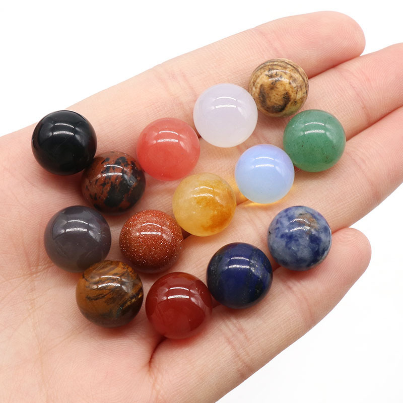 12MM round beads without holes natural stone crystal beads mini balls semi-precious stones diy stone jewelry materials