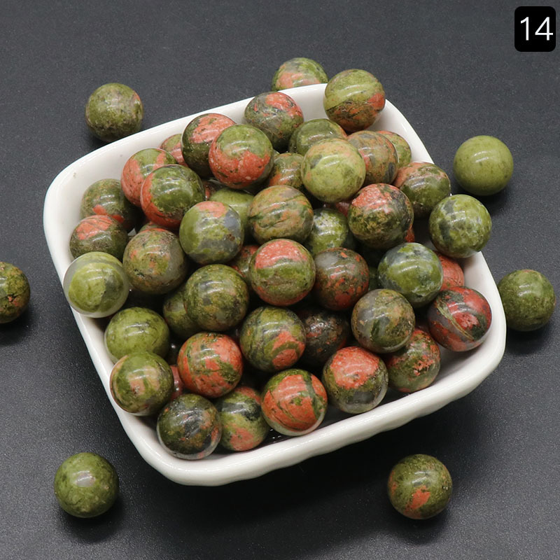 12MM round beads without holes natural stone crystal beads mini balls semi-precious stones diy stone jewelry materials