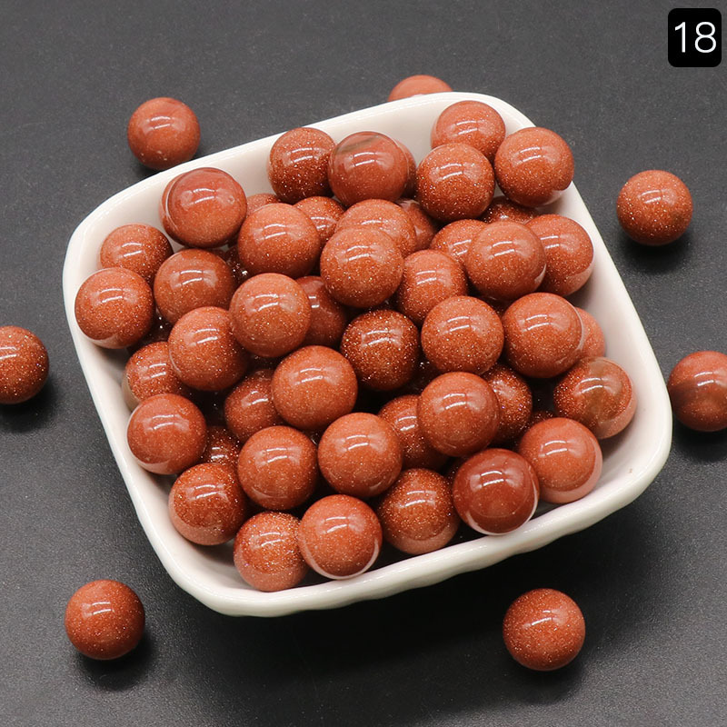 12MM round beads without holes natural stone crystal beads mini balls semi-precious stones diy stone jewelry materials