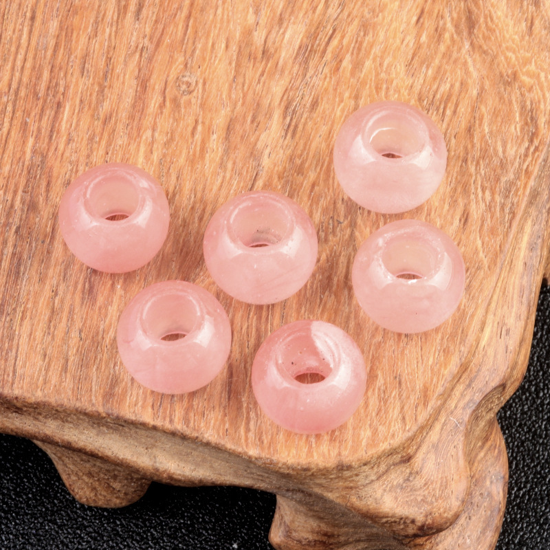 Agate jade crystal 12mm 5mm large hole beads loose beads handmade DIY bracelet necklace earrings jewelry