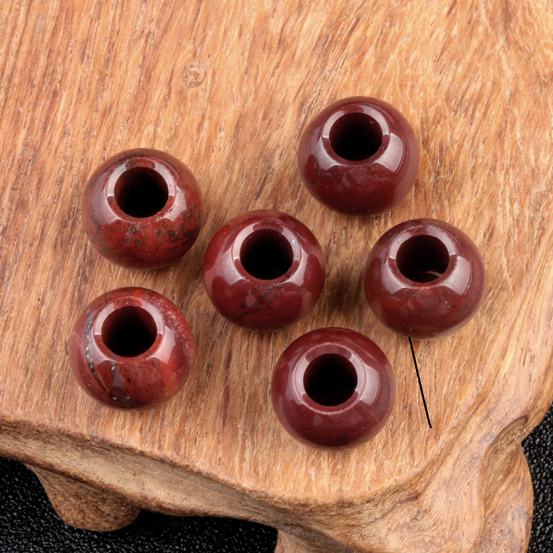 Agate jade crystal 12mm 5mm large hole beads loose beads handmade DIY bracelet necklace earrings jewelry